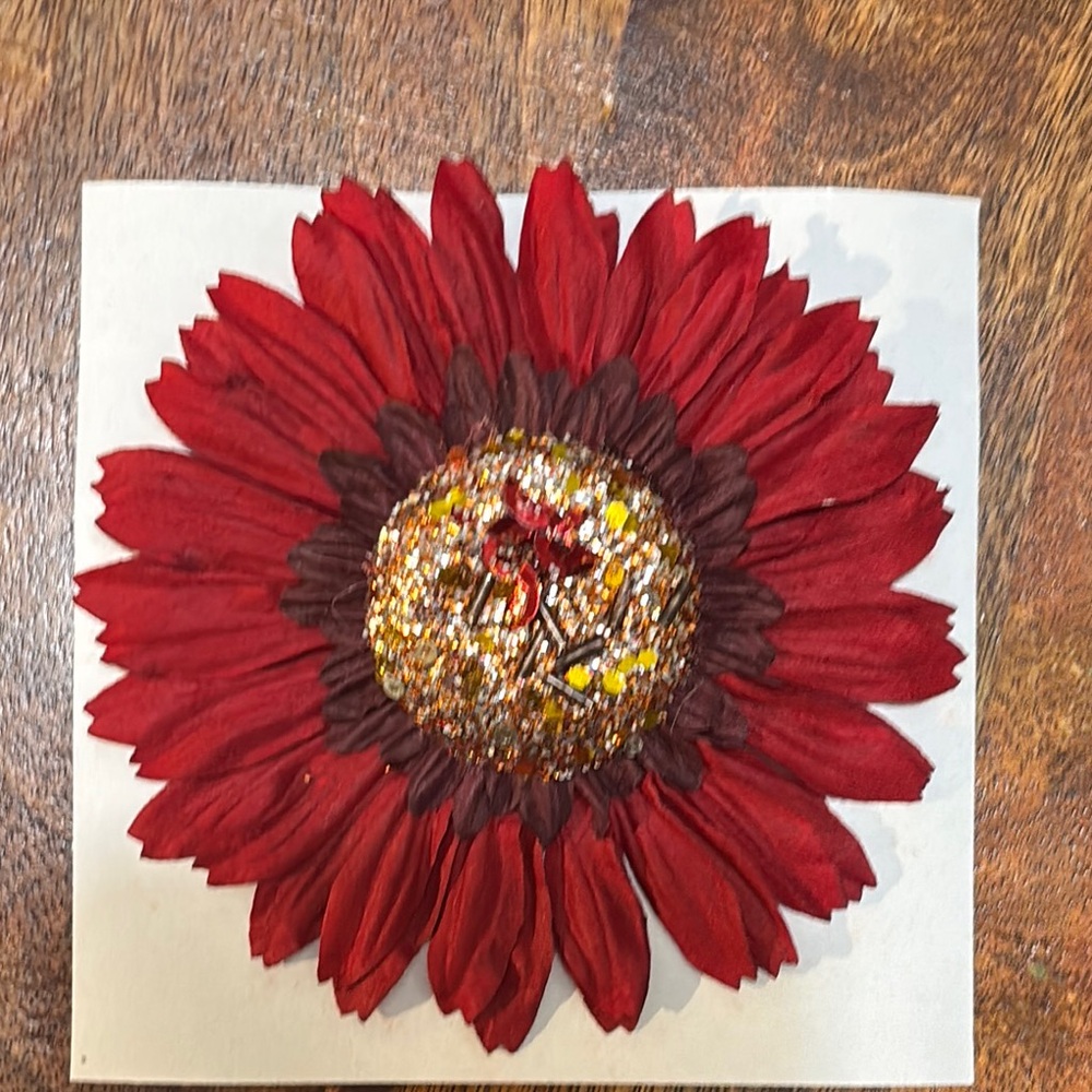 NWT Bountiful Harvest Red  Floral Hair Clip